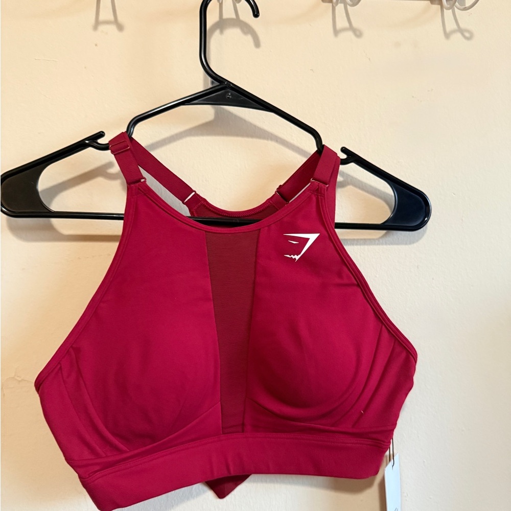 Gymshark Burgundy Sports Bra S